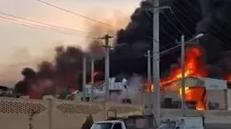 آتش‌سوزیِ شهرک صنعتی یزد مهار شد