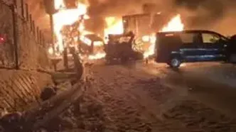 تصادف زنجیره‌ای بیش از ۵۰ خودرو در ژاپن