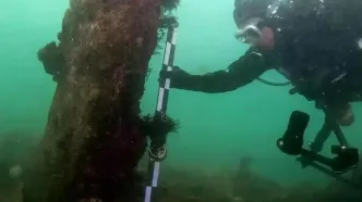 کشف یک دیوار باستانی ۷۸۰۰ ساله در عمق ۹ متری اقیانوس