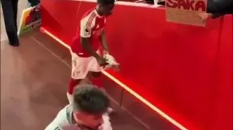ویدئو: هدیه ویژه ساکا بعد از برد آرسنال