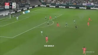 ویدیو: گل سوم بارسلونا به رئال بتیس توسط رونی بردغجی