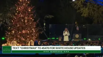 ملانیا ترامپ درخت ملی کریسمس را روشن کرد