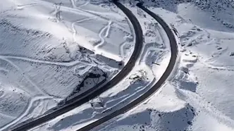 زیبایی سفیدپوش تونل گردنه «رخ» که چشم‌ها را خیره می‌کند