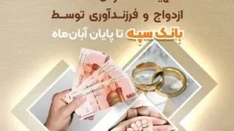 پرداخت ۱۵۱ هزار و ۸۹۹ میلیارد ریال تسهیلات قرض‌الحسنه ازدواج و فرزندآوری توسط بانک سپه تا پایان آبان‌ماه