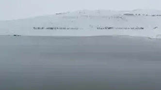 ببینید؛ حجم آبِ سد اکباتان بعد از بارش برف جلب‌توجه کرد