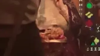 چرت زدن گلاره عباسی در پشت صحنه سریال بامداد خمار