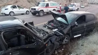 تصادف زنجیره‌ای در اتوبان تهران–قم، حوالی فرودگاه امام/ ۱۱ نفر مصدوم شدند