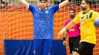 تنش در بازی بزرگ هندبال استقلال کازرون و سپاهان نوین