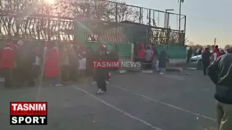 فیلم | ورود پرشور بانوان پرسپولیسی به ورزشگاه شهر قدس