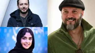 کامبیز دیرباز، پدرام شریفی و الهه حصاری در فیلم علیرضا امینی