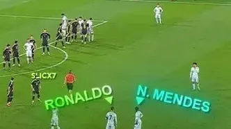 ویدئو: پاسکاری خنده‌دار رونالدو و مندز