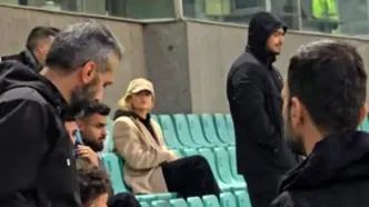 تیپ خاص همسر اورونوف در دیدار پرسپولیس و پیکان