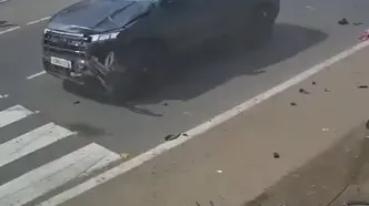 عابرپیاده بدشانس قربانی تصادف موتورسیکلت با خودرو