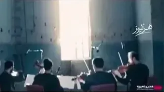 ببینید؛ رونمایی از همسرِ کارگردان جوان در اکران فیلمش