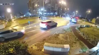 لحظه پروز یک خودرو در رومانی