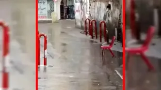 فیلم باران شدید در ساری