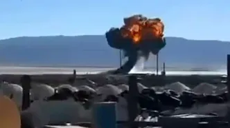 لحظه سقوط جنگنده اف-۱۶ آمریکا