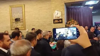 حضور رئیس جمهور در مراسم بزرگداشت همسر و فرزندان سقاب اصفهانی