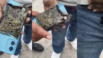 ببینید| آتش گرفتن گوشی موتورولا در جیب مالکش!