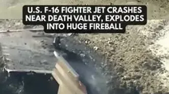 محل سقوط جنگنده اف-16 آمریکا