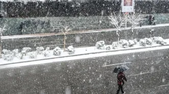 تصاویر زیبا و دل‌انگیز از بارش برف در تهران