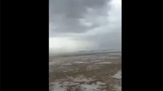 بارش باورنکردنی برف در قطر