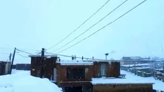 فیلم بارش اولین برف پاییزی در آذربایجان غربی