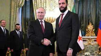 پیام تبریک پوتین به جولانی مناسبت سالگرد سقوط بشار اسد