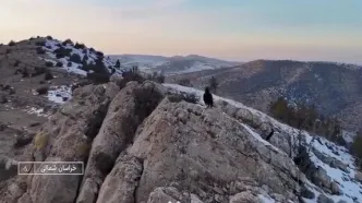 لحظه حمله عقاب طلایی به پهپاد تصویربردار در خراسان شمالی