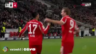گل پنجم بایرن‌ مونیخ به اشتوتگارت+ ویدئو