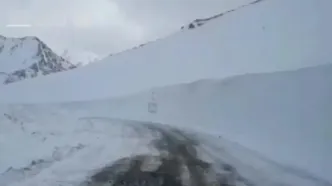 ارتفاع ۵ متری برف در «گله‌بادوش» الیگودرز