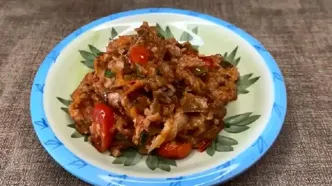 خوراک سریع و خوشمزه بادمجان ایتالیایی با سس سویا