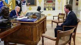 دیدار تاکر کارلسون با ترامپ در کاخ سفید