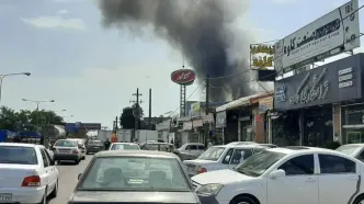 آتش سوزی در کارخانه شرکت کاله واقع در شهر آمل + فیلم