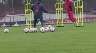 ویدئو: بازگشت زودتر از موعد موسیالا؛ ستاره بایرن تنها تمرین می‌کند