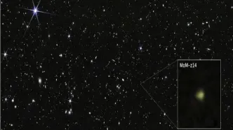 تصویر شگفت‌انگیز جیمز وب از یک کهکشان باستانی