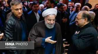 قاب توجه‌برانگیز از روحانی و خاتمی در یک مراسم