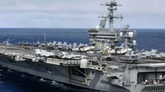 تصویری از آخرین وضعیت استقرار ناوها و ناوشکن‌های آمریکایی در منطقه