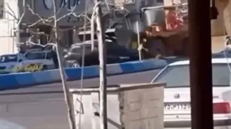 حمله عجیب یک لودر به سانتافه؛ راننده بازداشت شد +فیلم