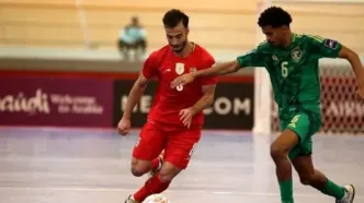 برد نفس گیر فوتسال ایران مقابل عربستان