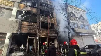 آتش‌سوزی مهیب فروشگاهی در خیابان امام رضا مشهد