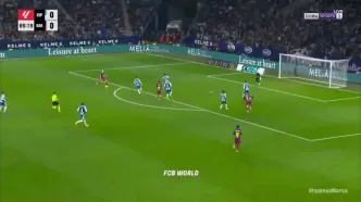 ویدیو: گل اول بارسلونا به اسپانیول توسط اولمو