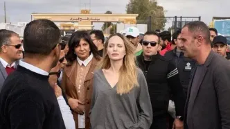 آنجلینا جولی در مرز غزه