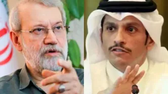 گفت‌وگوی علی لاریجانی و نخست‌وزیر قطر در مورد راه‌حل‌های دیپلماتیک پیرامون شرایط منطقه