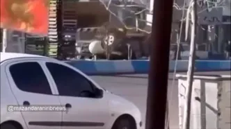 حمله عجیب یک لودر به سانتافه، راننده بازداشت شد