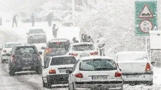 برف و باران در جاده های 7 استان/ترافیک سنگین در ورودی های تهران