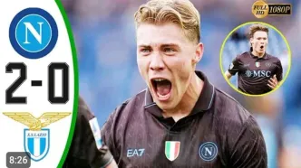 ویدیو| خلاصه بازی لاتزیو ۰ - ناپولی ۲/ برد مهم با گل‌های اسپیناتسولا و رحمانی