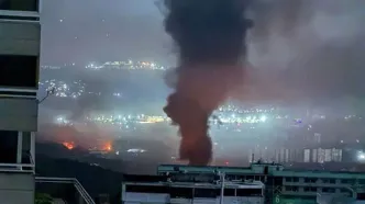 ویدئویی از یک منطقه بمباران شده در پایتخت ونزوئلا