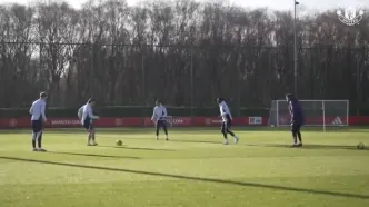 ویدئو: تمرین ویژه کریک با هافبک‌‌های منچستریونایتد