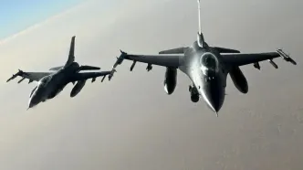 بلایی که طوفان به سر جنگنده اف-۱۶ آمریکایی آورد +جزئیات